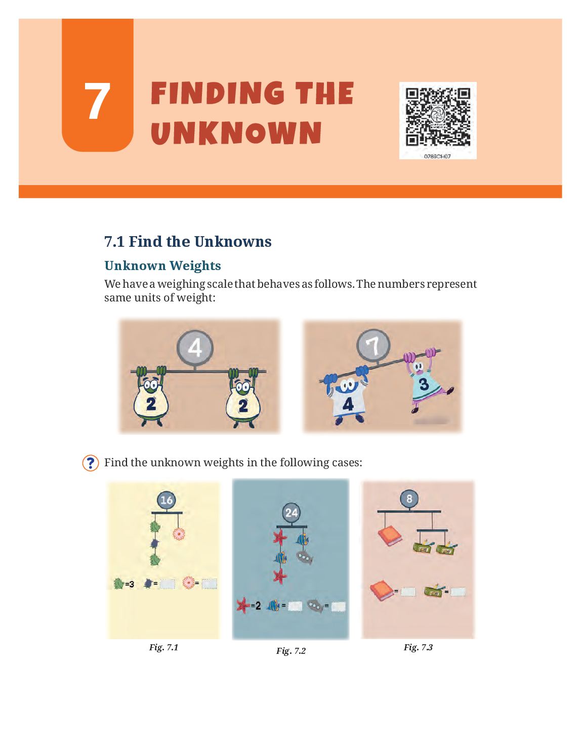 NCERT Book Class 7 Mathematics (Part II) Chapter 7 Finding the Unknown - Page 1 of 35