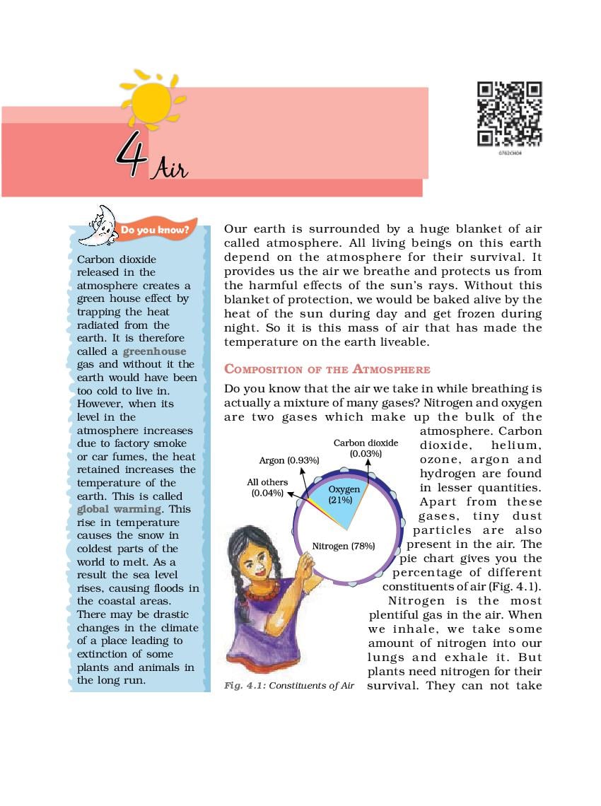 NCERT Book Class 7 Social Science (Geography)  Chapter 4 Air - Page 1