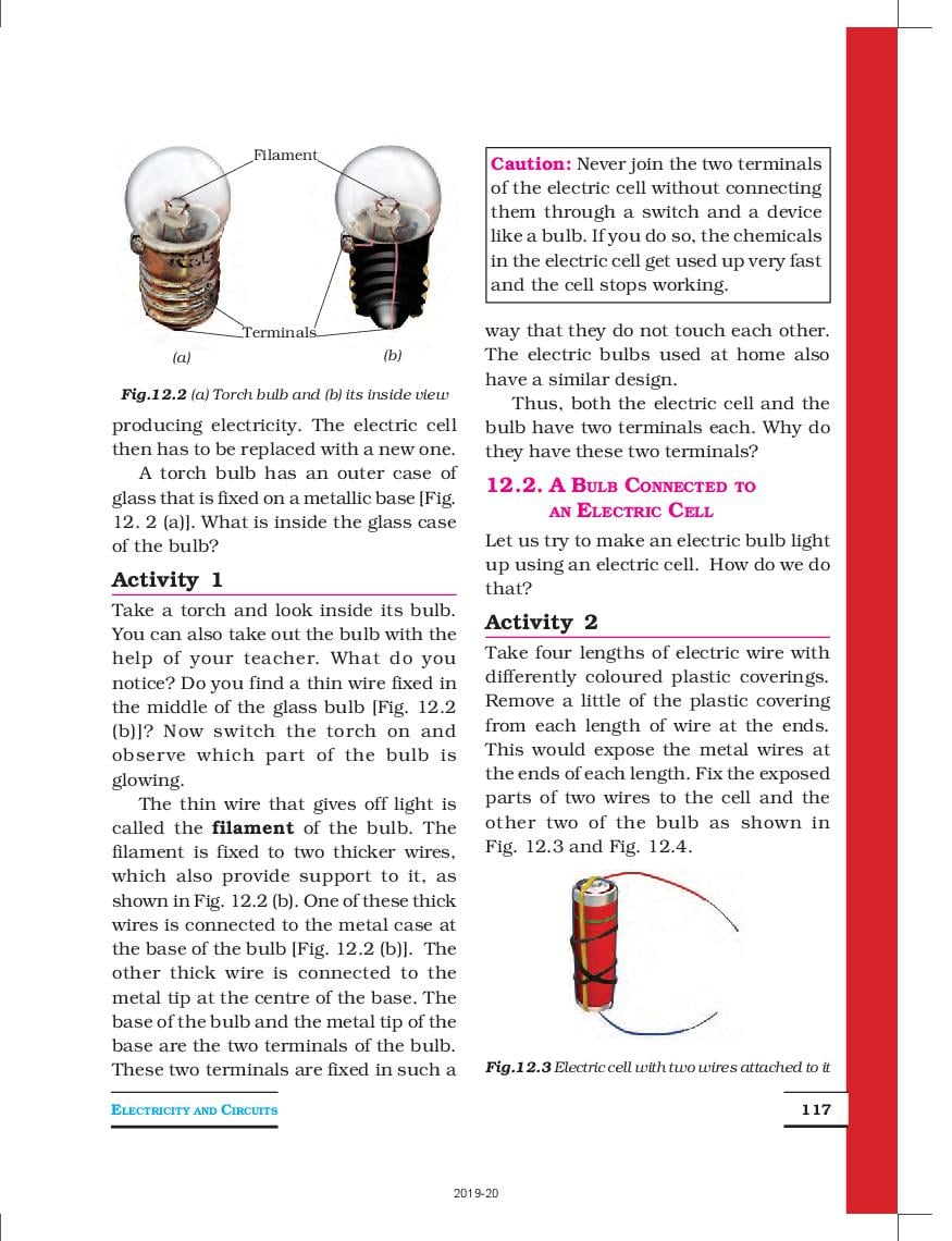 ncert book class 6 science chapter 12 electricity and