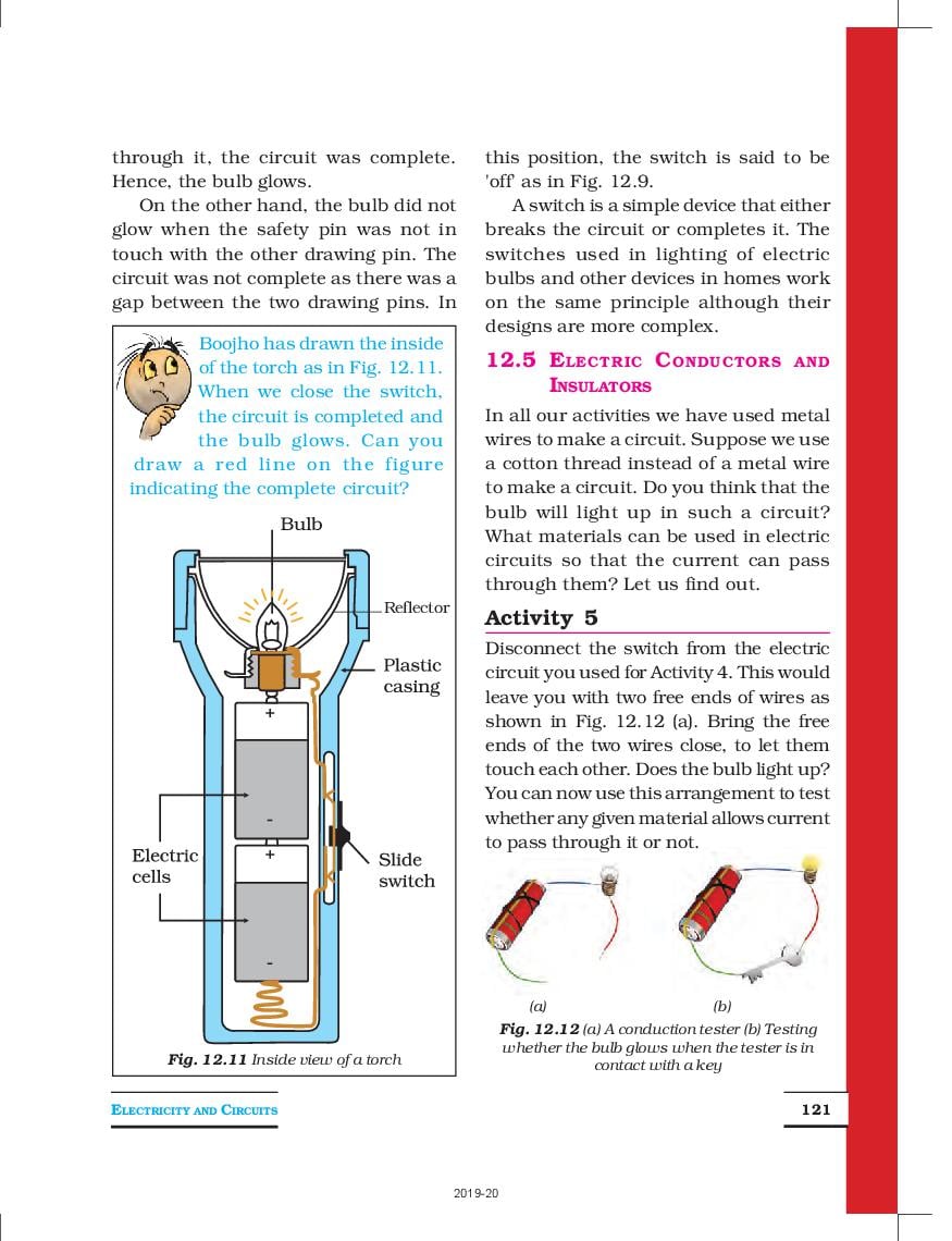 ncert-book-class-6-science-chapter-12-electricity-and-circuits