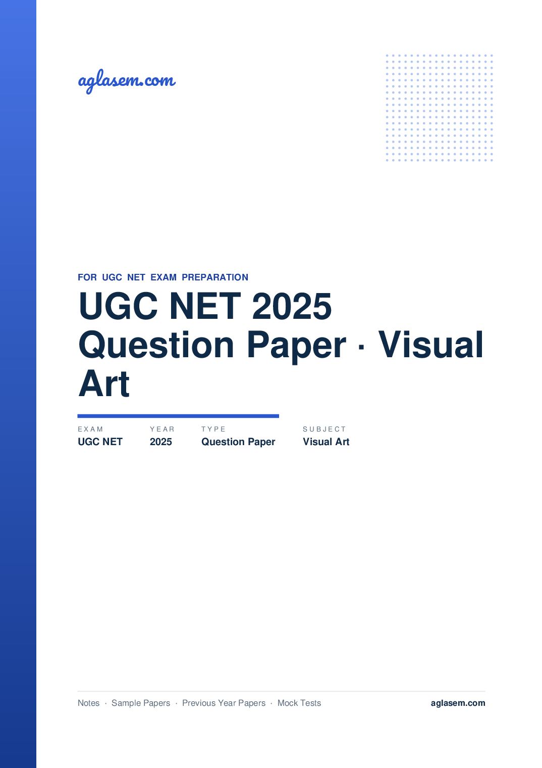 UGC NET 2025 Question Paper Visual Art - Page 1 of 138