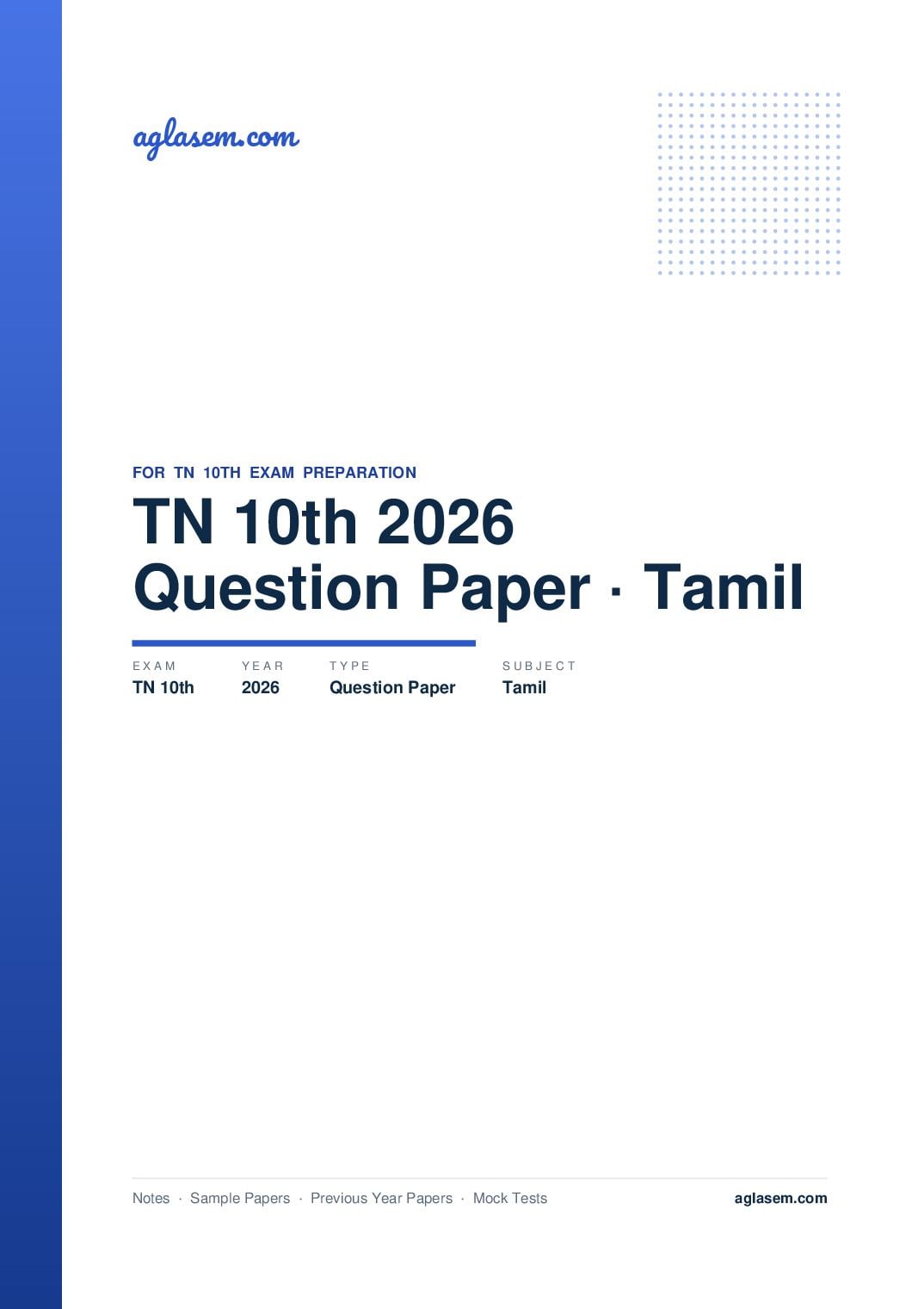 TN 10th Question Paper 2026 Tamil - Page 1 of 9