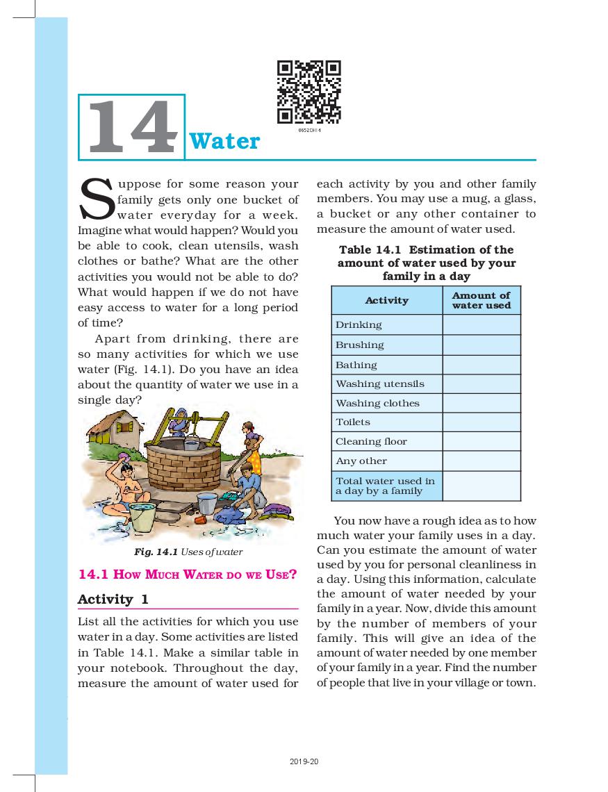 NCERT Book Class 6 Science Chapter 14 Water - Page 1