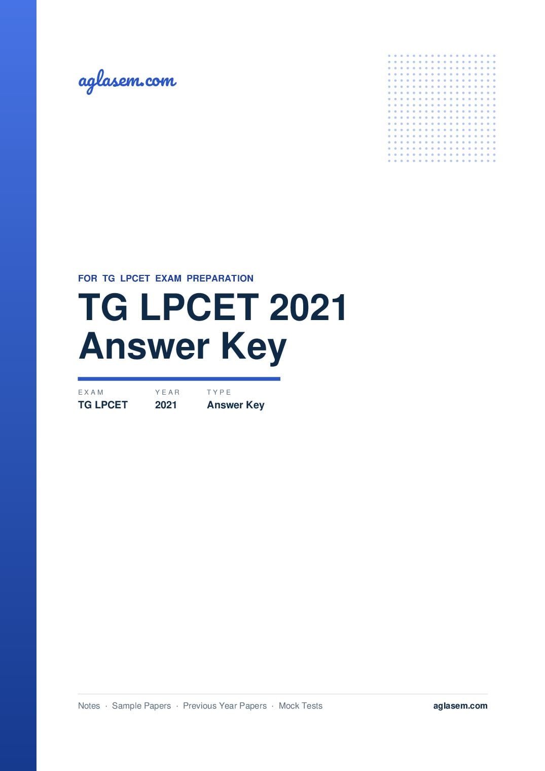 TG LPCET 2021 Answer Key - Page 1 of 4