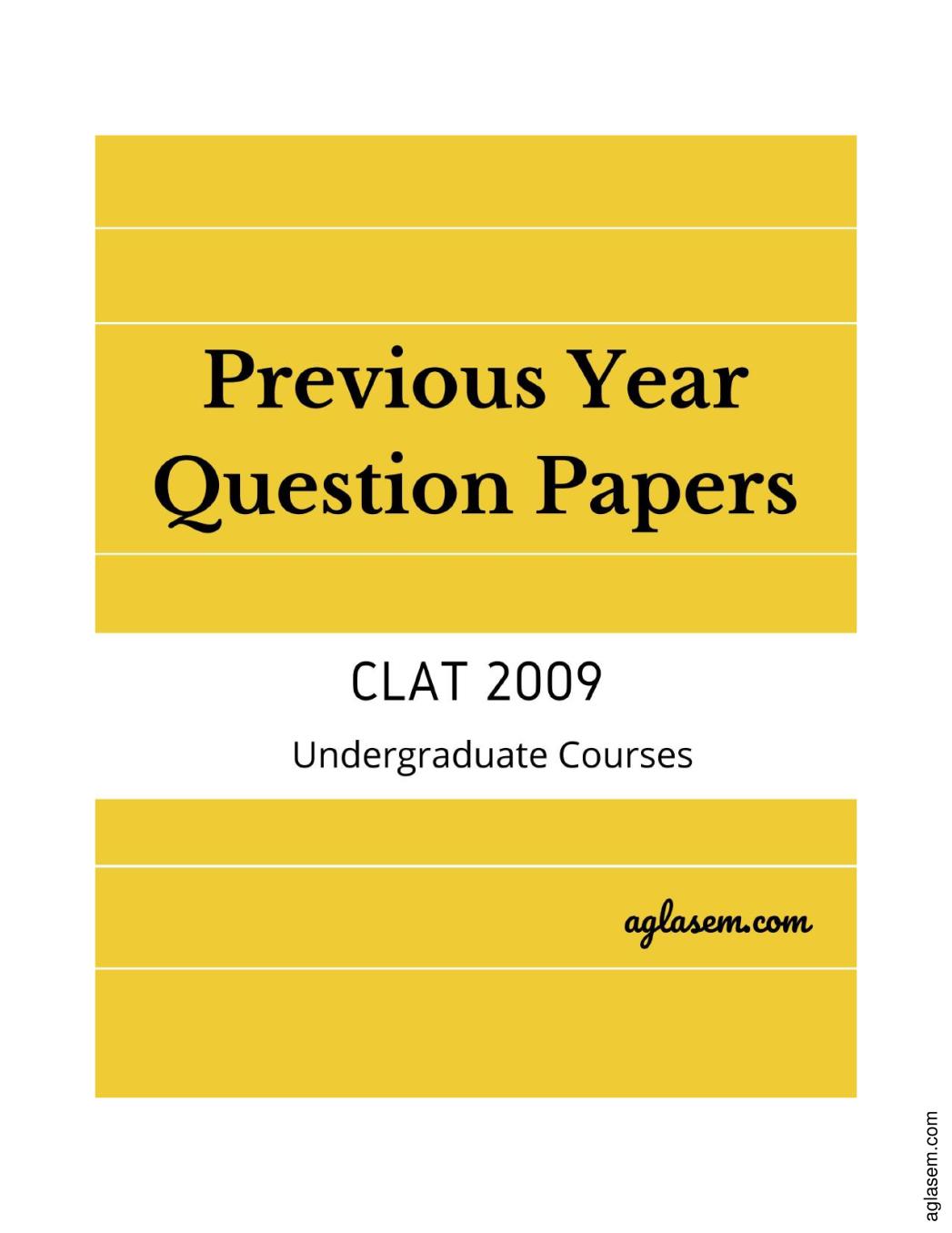 CLAT 2009 Question Paper - Page 1
