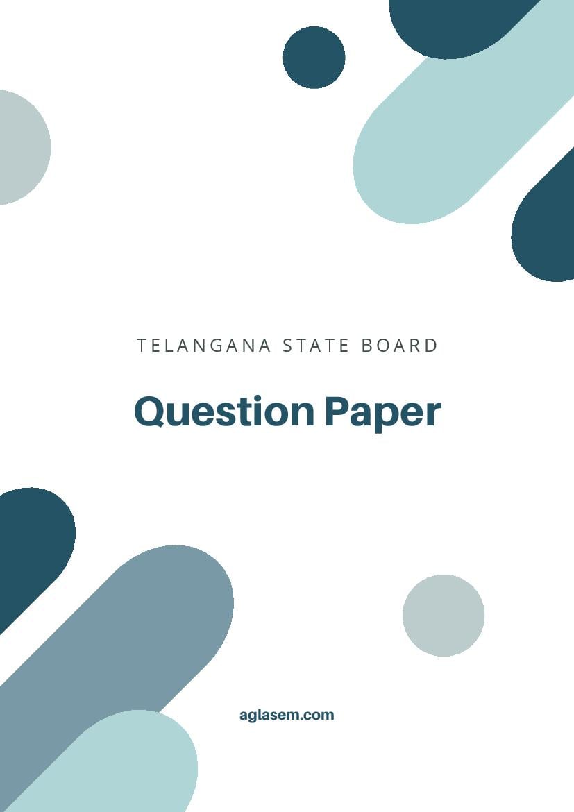 Telangana Class 10 Question Paper 2023 Maths - Page 1
