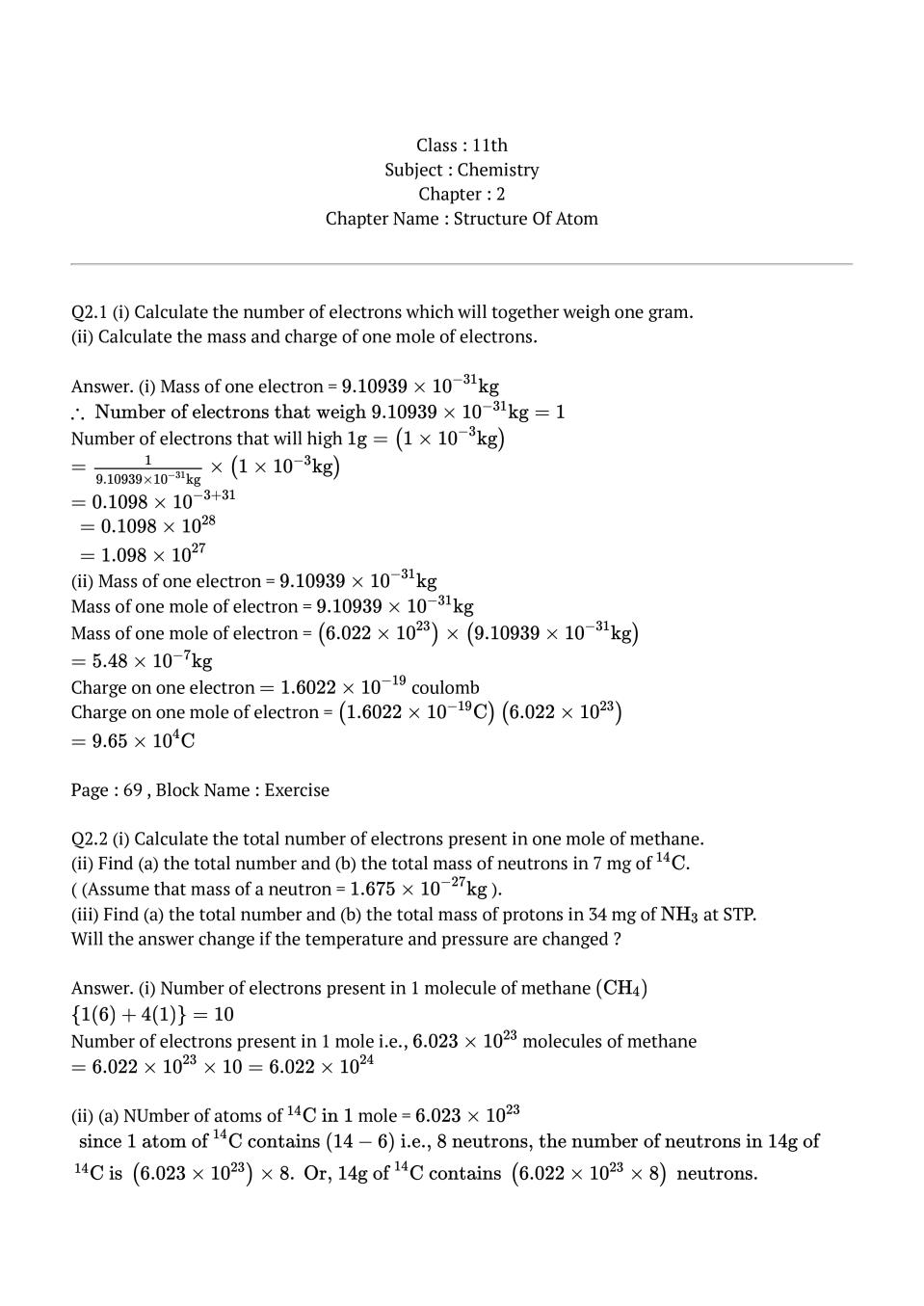 class 11 chemistry part 2 chapter list