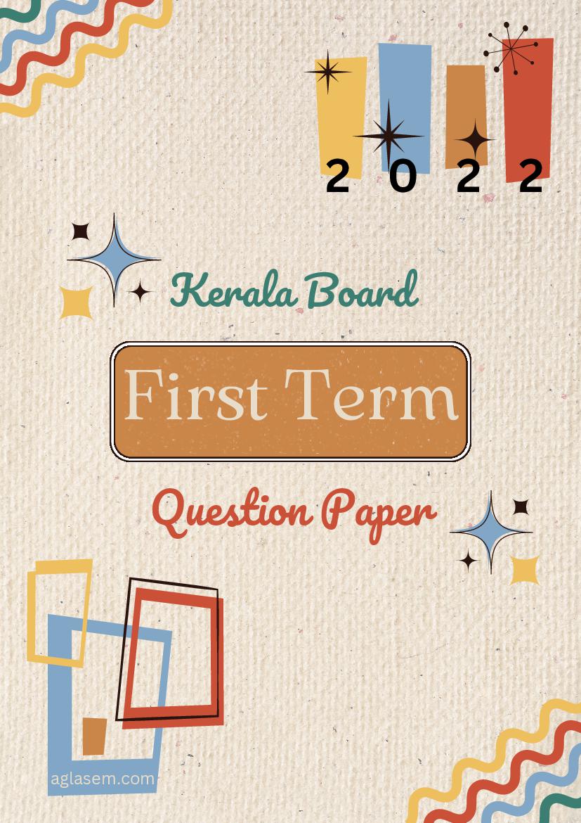 Kerala Class 3 First Term Question Paper 2022 Maths - Page 1