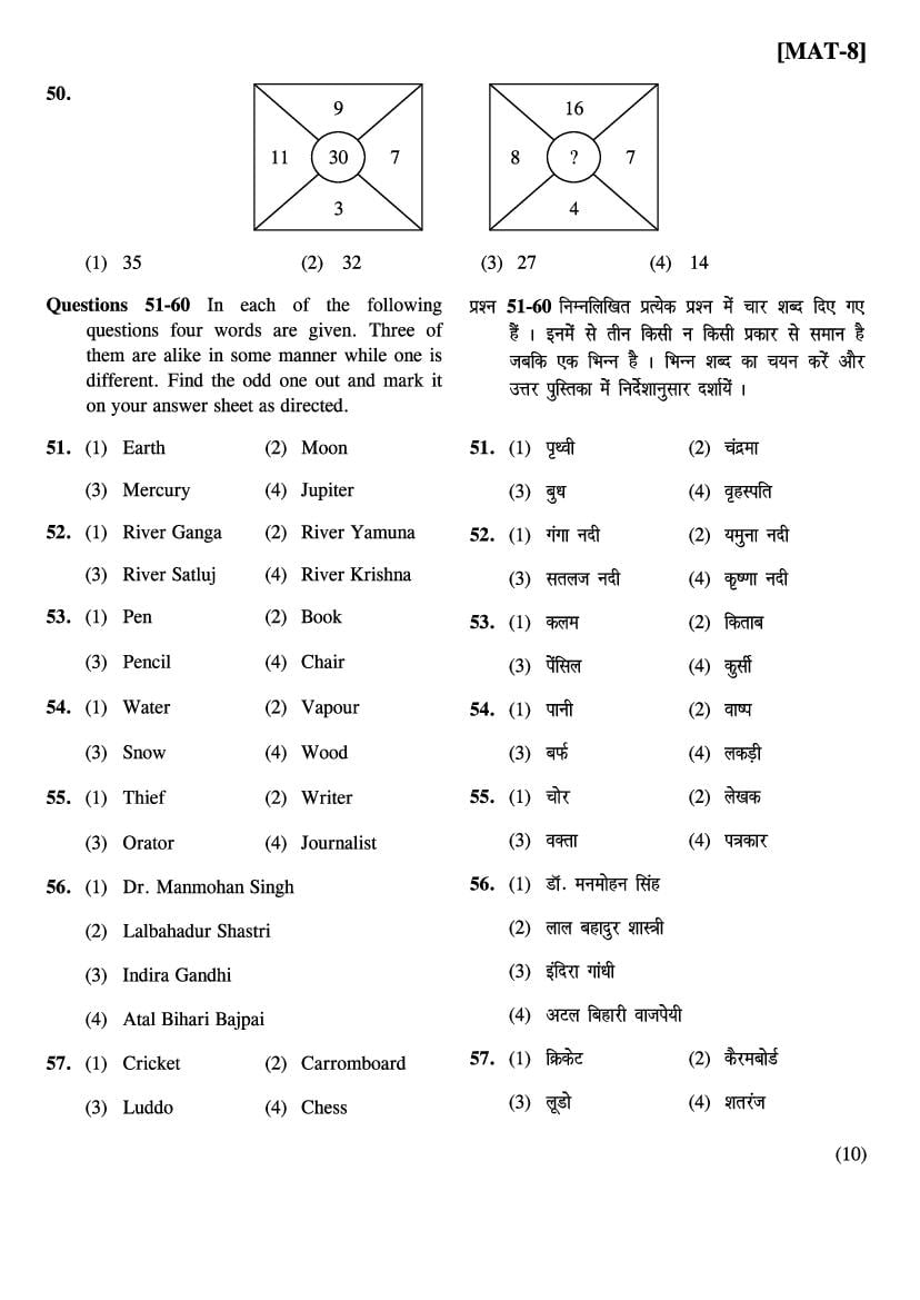 Bihar NMMS Question Papers (PDF) – Download MAT & SAT with Answers