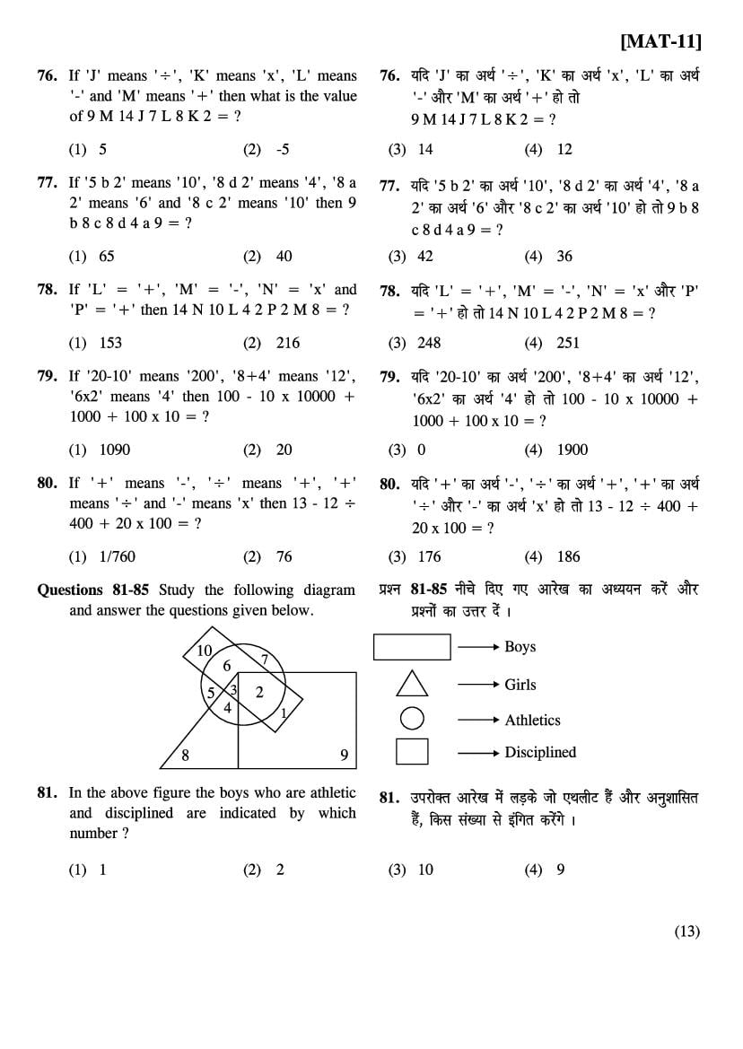 Bihar NMMS Question Papers (PDF) – Download MAT & SAT with Answers