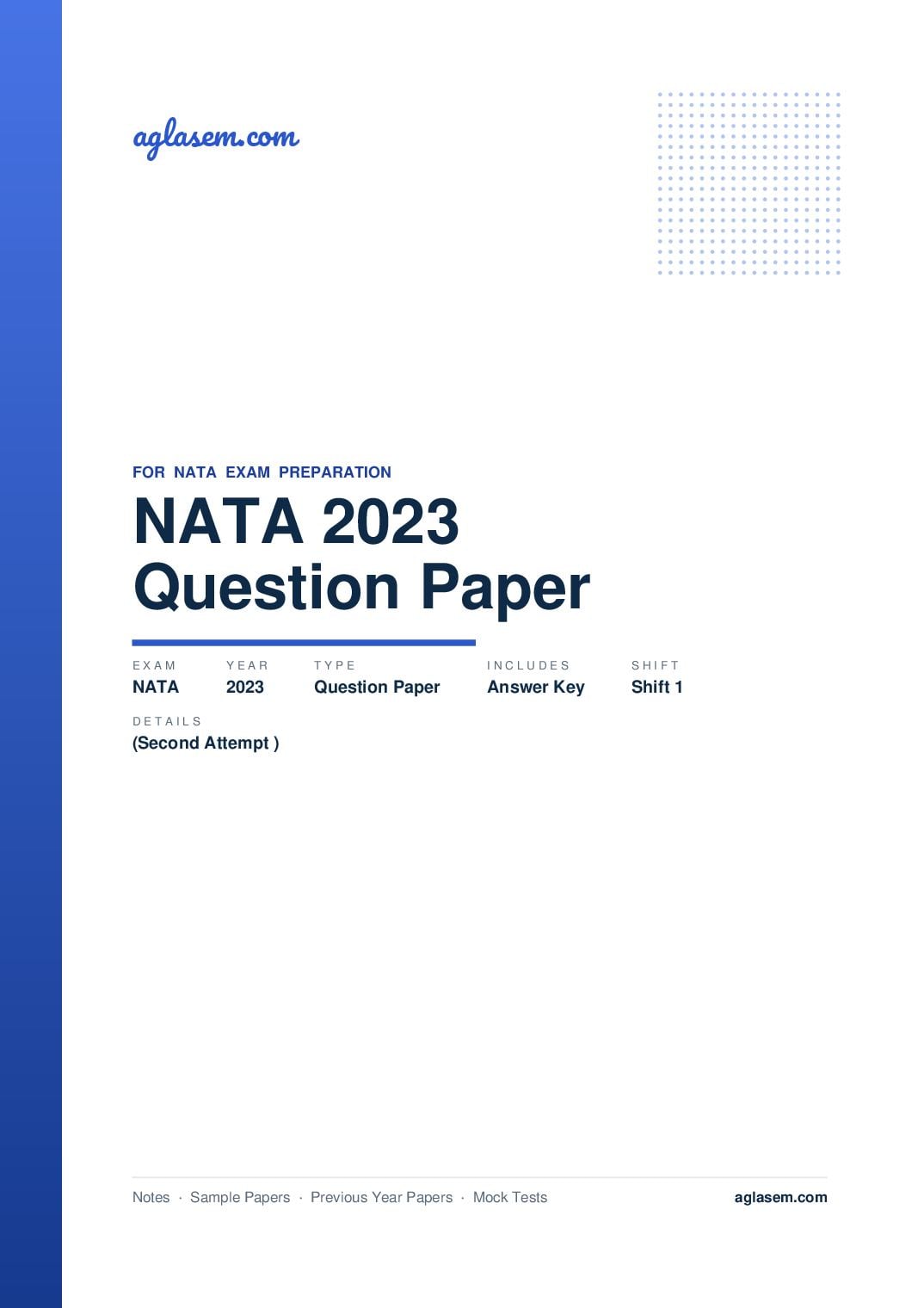 NATA 2023 Question Paper with Answer Key (Second Attempt Shift 1) - Page 1 of 75