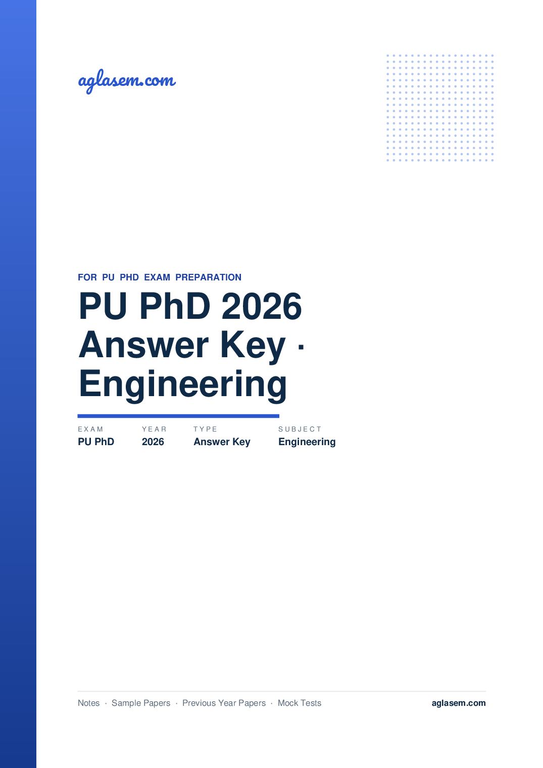 PU PhD 2026 Answer Key Engineering - Page 1 of 12