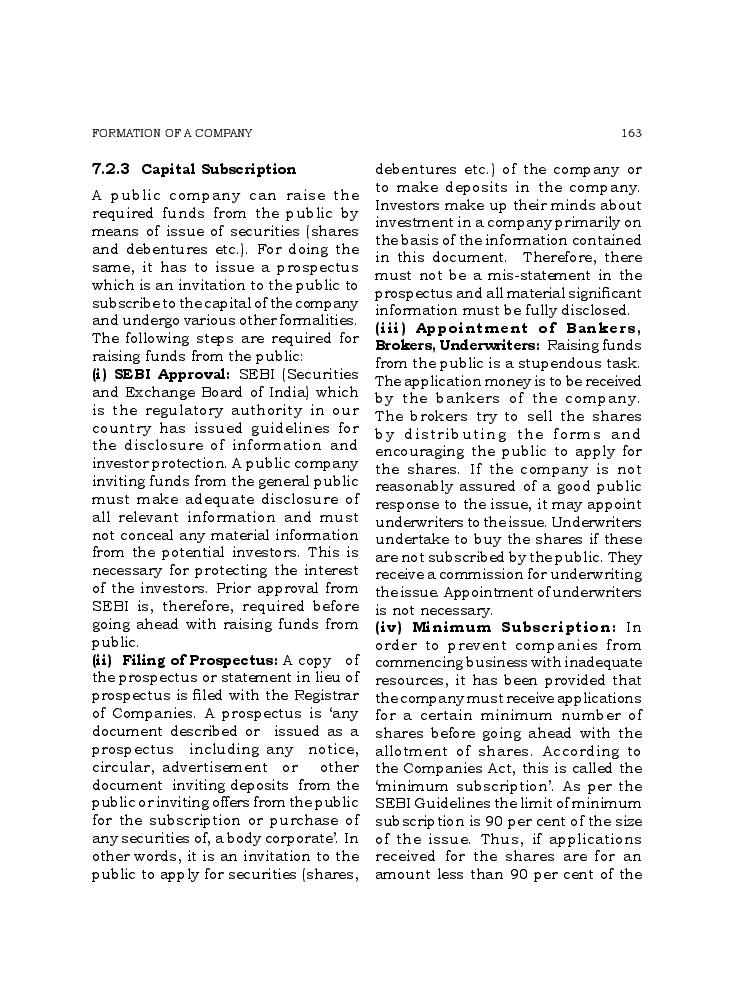 NCERT Book Class 11 Business Studies Chapter 7 Formation of A Company