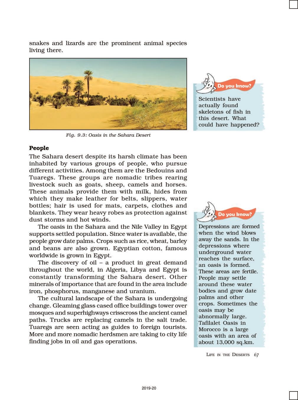 NCERT Book Class 7 Social Science (Geography) Chapter 9 Life in the Deserts