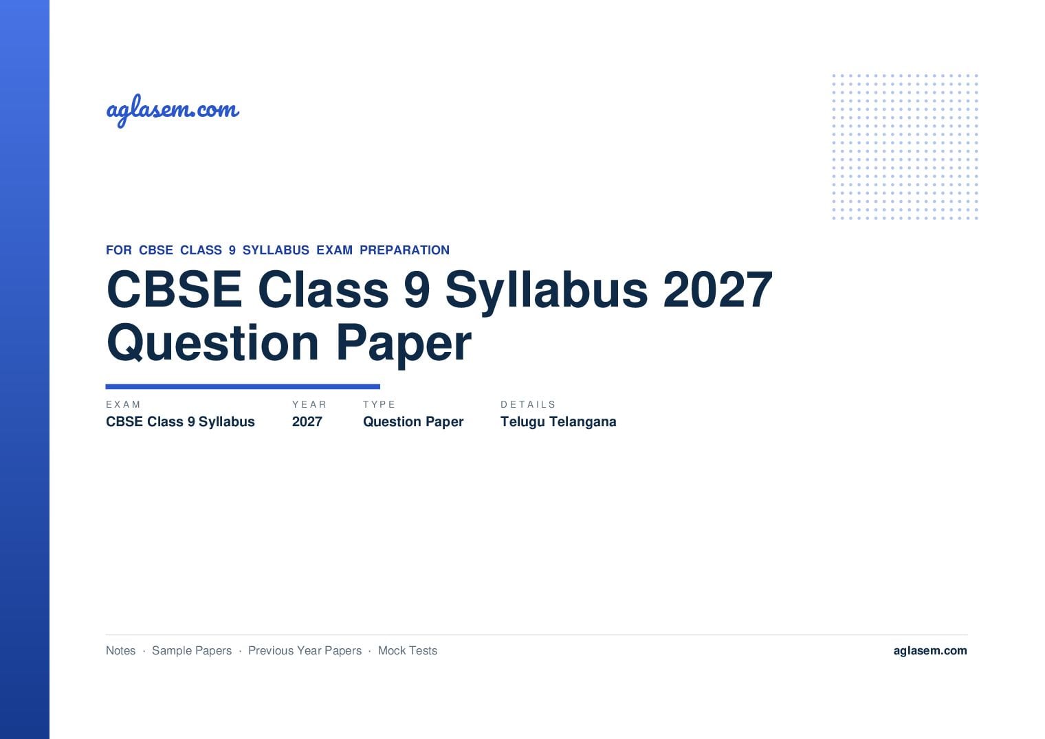 CBSE Class 9 Syllabus 2027 Telugu Telangana - Page 1 of 32