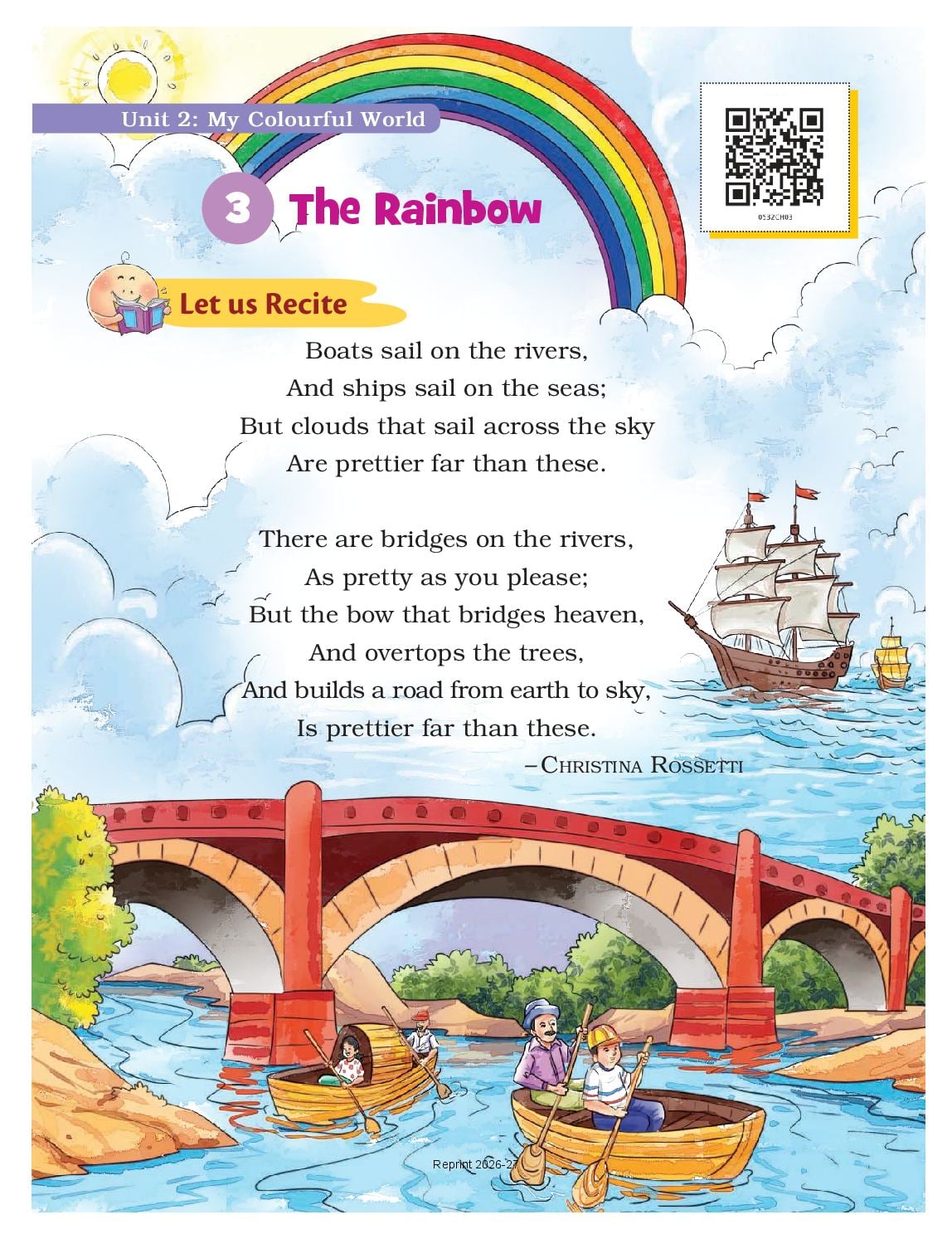 NCERT Book Class 5 English (Santoor) Chapter 3 The Rainbow - Page 1 of 14