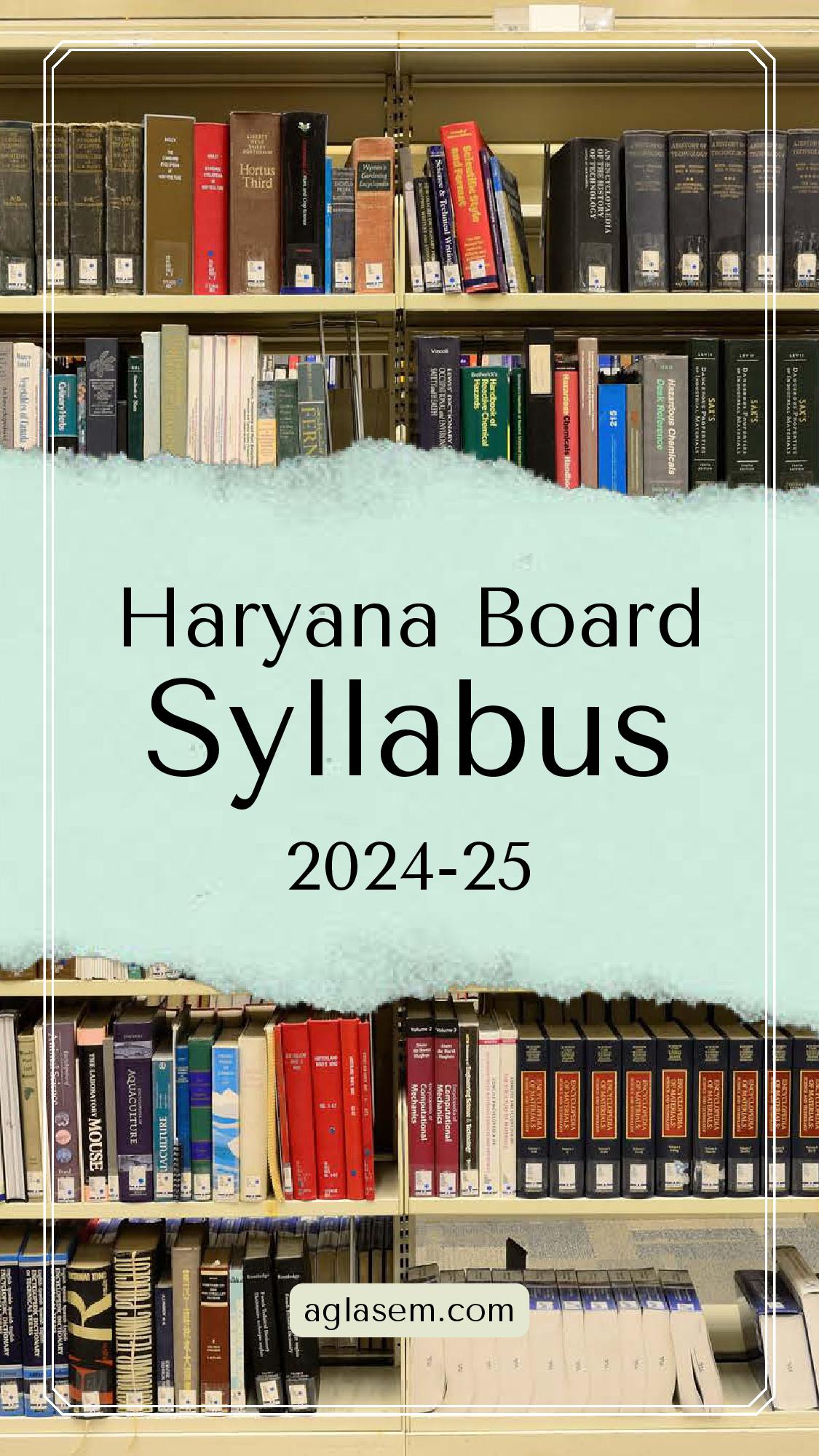 HBSE Class 6 Syllabus 2025 English - Page 1