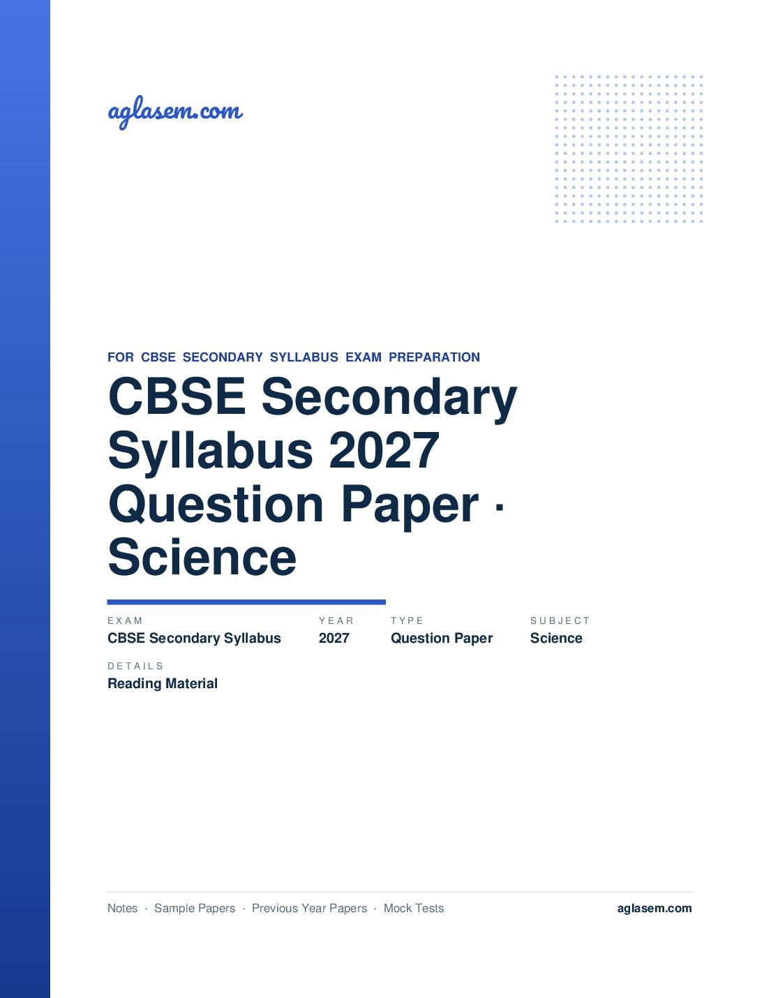 CBSE Secondary Syllabus 2027 Science Reading Material - Page 1 of 26