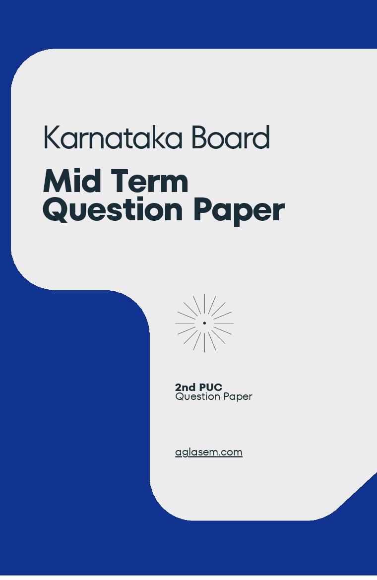 Karnataka 2nd PUC Mid Term Question Paper 2023 Hindi - Page 1