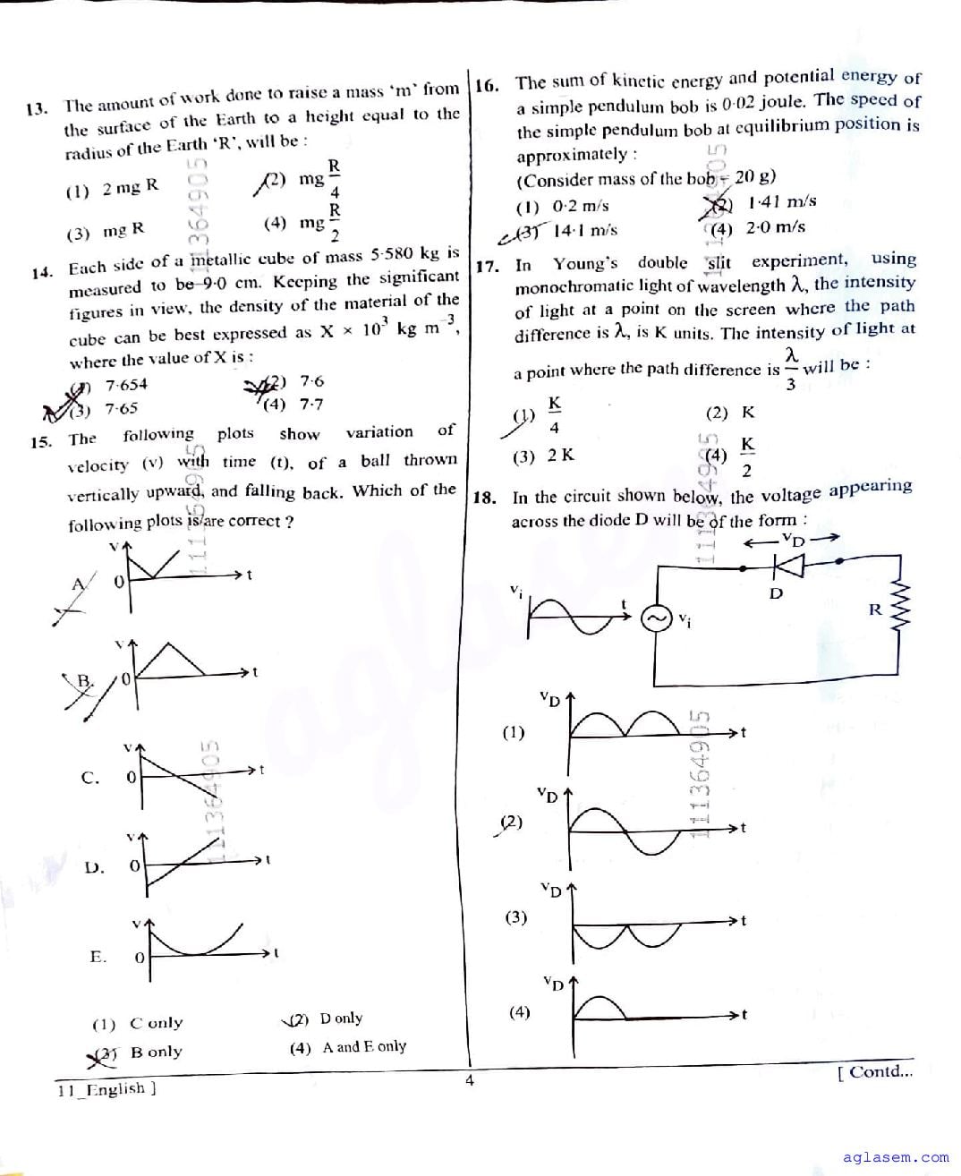 NEET 2026 Question Paper PDF (Codes 11 to 14) and Answer Keys