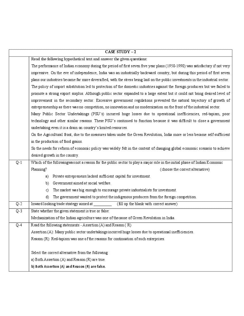 CBSE Class 12 Economics Question Bank (PDF) – Official CBSE Question Bank