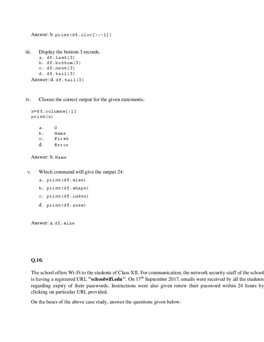 CBSE Class 12 Informatics Practices Question Bank (PDF) – Official CBSE Question Bank