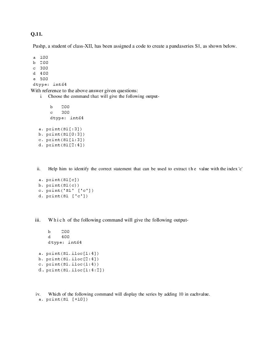 CBSE Class 12 Informatics Practices Question Bank (PDF) – Official CBSE Question Bank