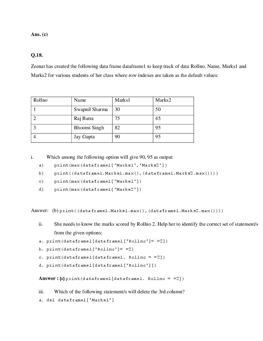 CBSE Class 12 Informatics Practices Question Bank (PDF) – Official CBSE Question Bank