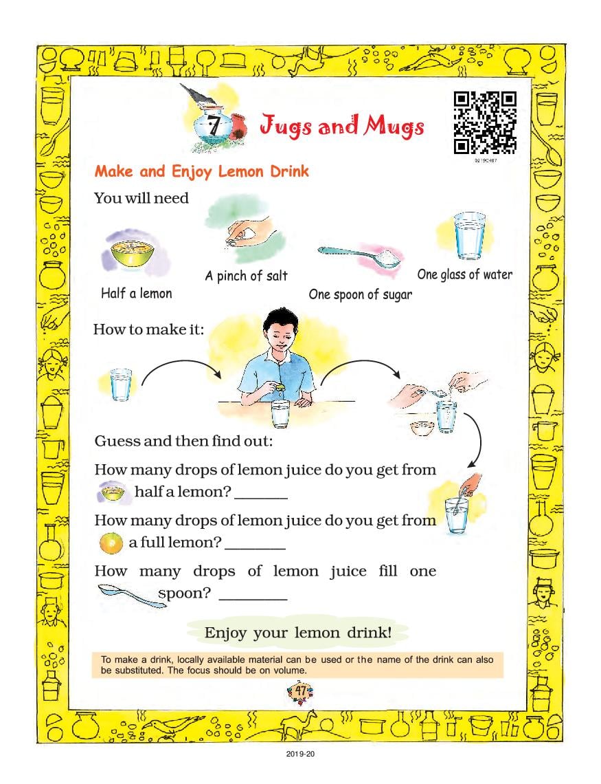 NCERT Book Class 2 Maths Chapter 7 Jugs and Mugs - Page 1