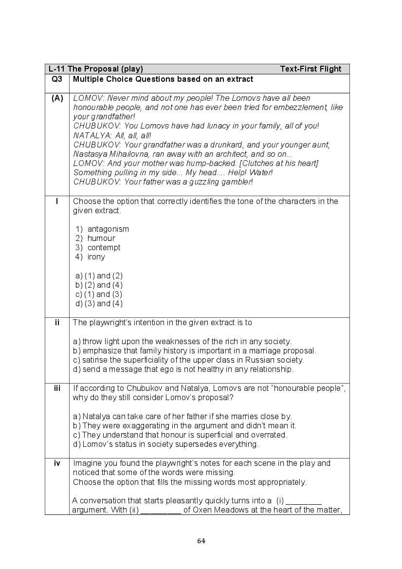 CBSE Class 10 English Question Bank (PDF) – Official CBSE Question Bank