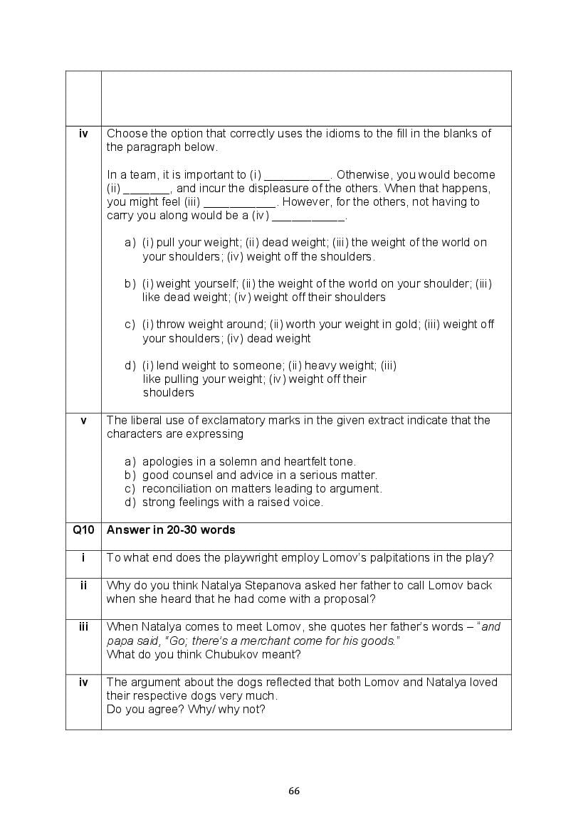CBSE Class 10 English Question Bank (PDF) – Official CBSE Question Bank