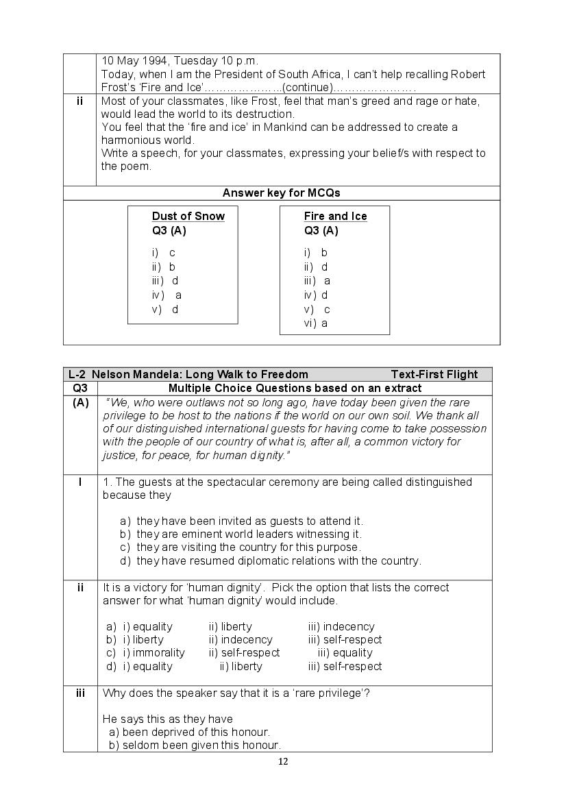 CBSE Class 10 English Question Bank (PDF) – Official CBSE Question Bank