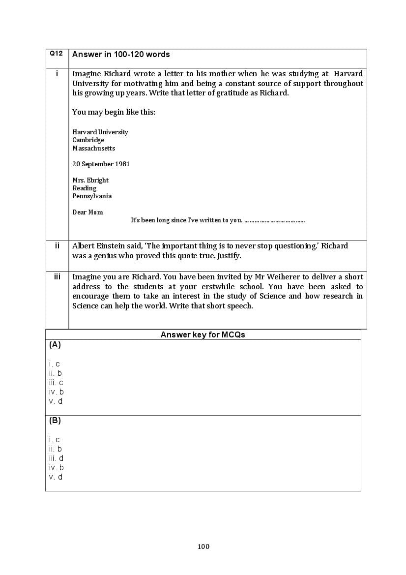 CBSE Class 10 English Question Bank (PDF) – Official CBSE Question Bank