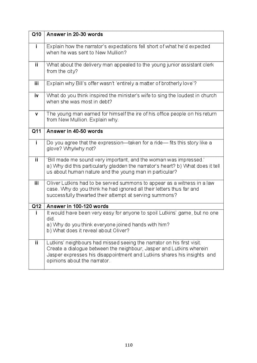 CBSE Class 10 English Question Bank (PDF) – Official CBSE Question Bank