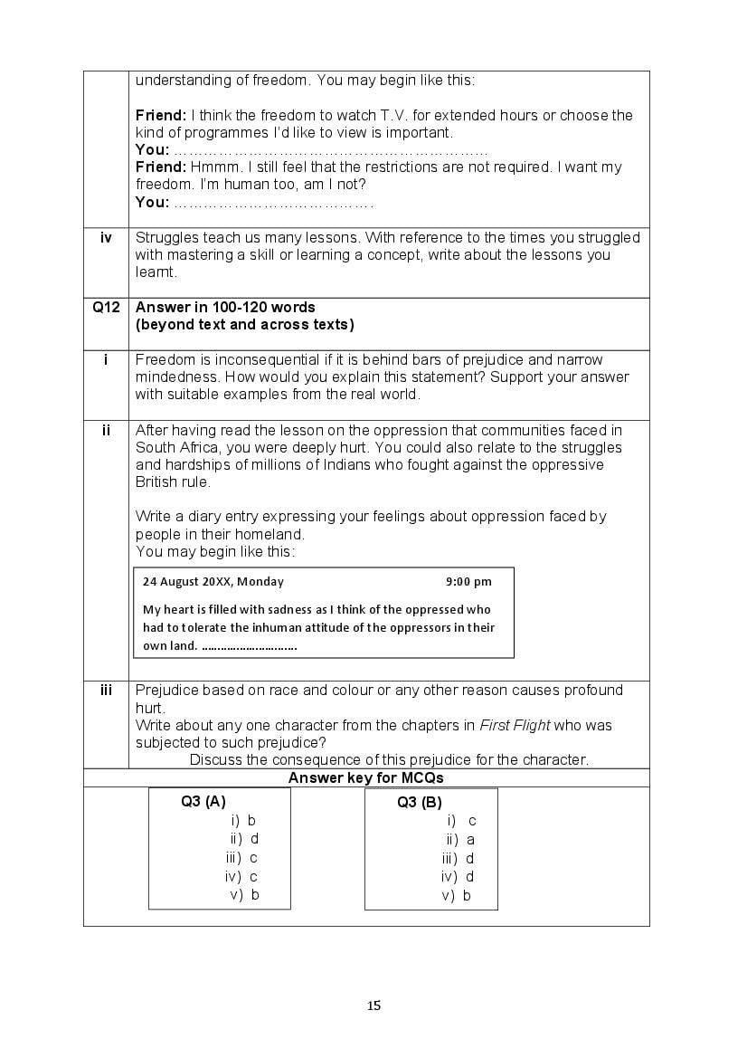 CBSE Class 10 English Question Bank (PDF) – Official CBSE Question Bank