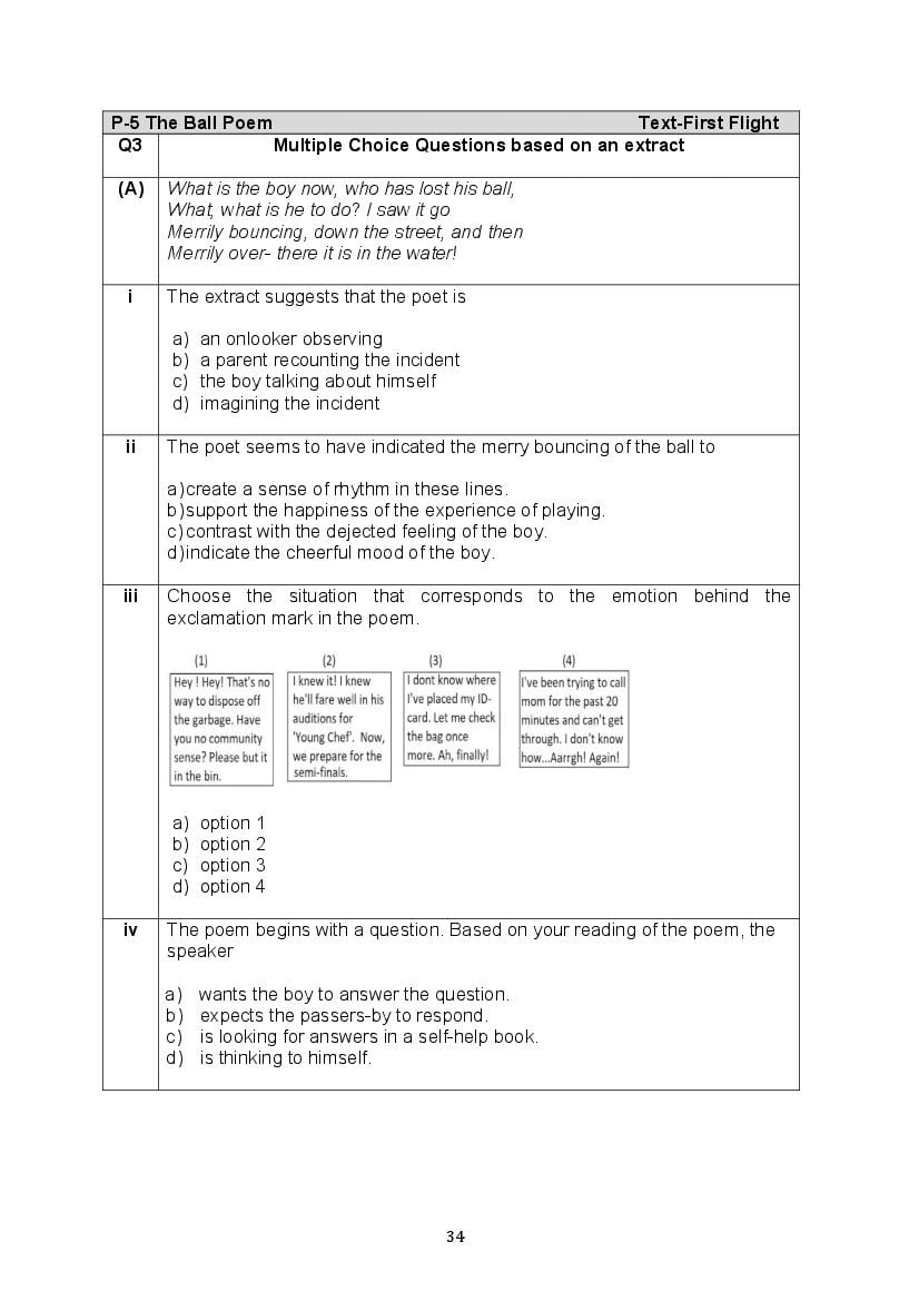 CBSE Class 10 English Question Bank (PDF) – Official CBSE Question Bank