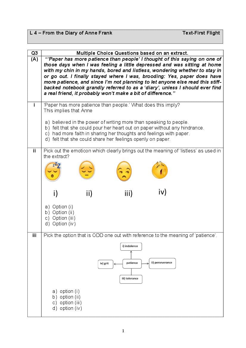 CBSE Class 10 English Question Bank (PDF) – Official CBSE Question Bank