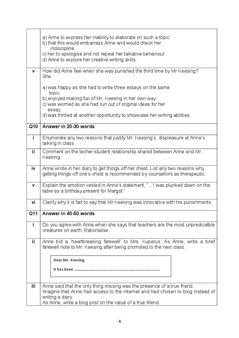 CBSE Class 10 English Question Bank (PDF) – Official CBSE Question Bank