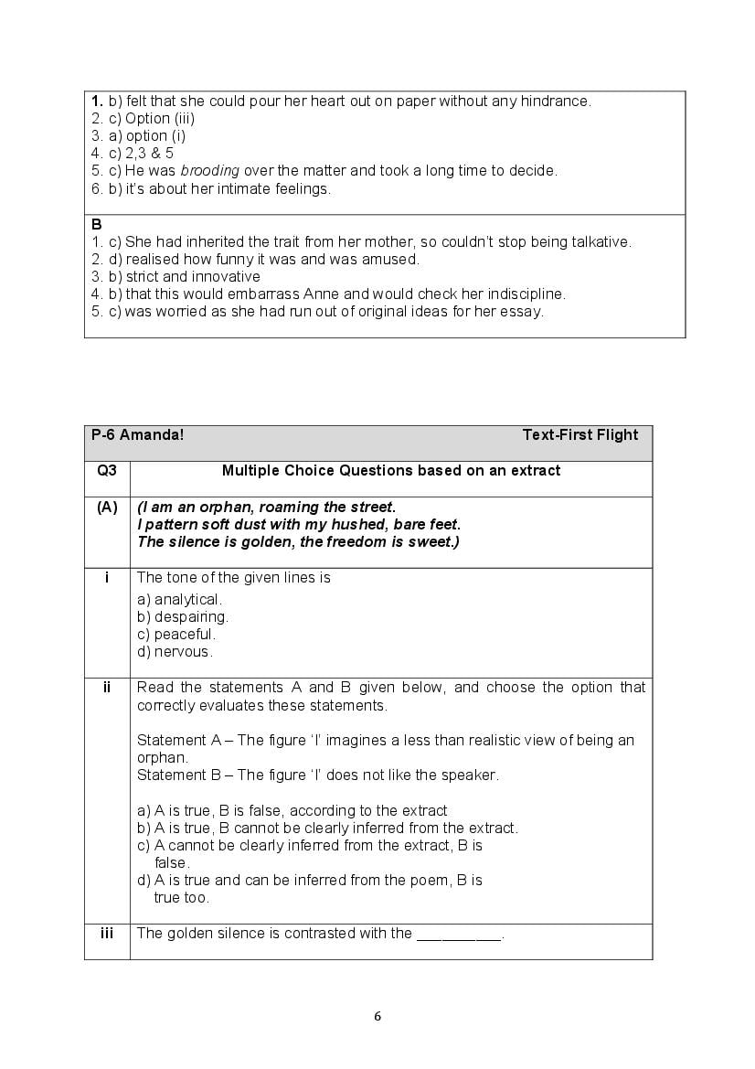 CBSE Class 10 English Question Bank (PDF) – Official CBSE Question Bank