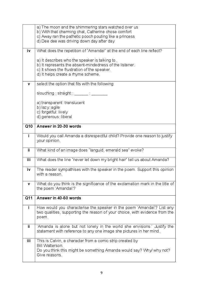 CBSE Class 10 English Question Bank (PDF) – Official CBSE Question Bank