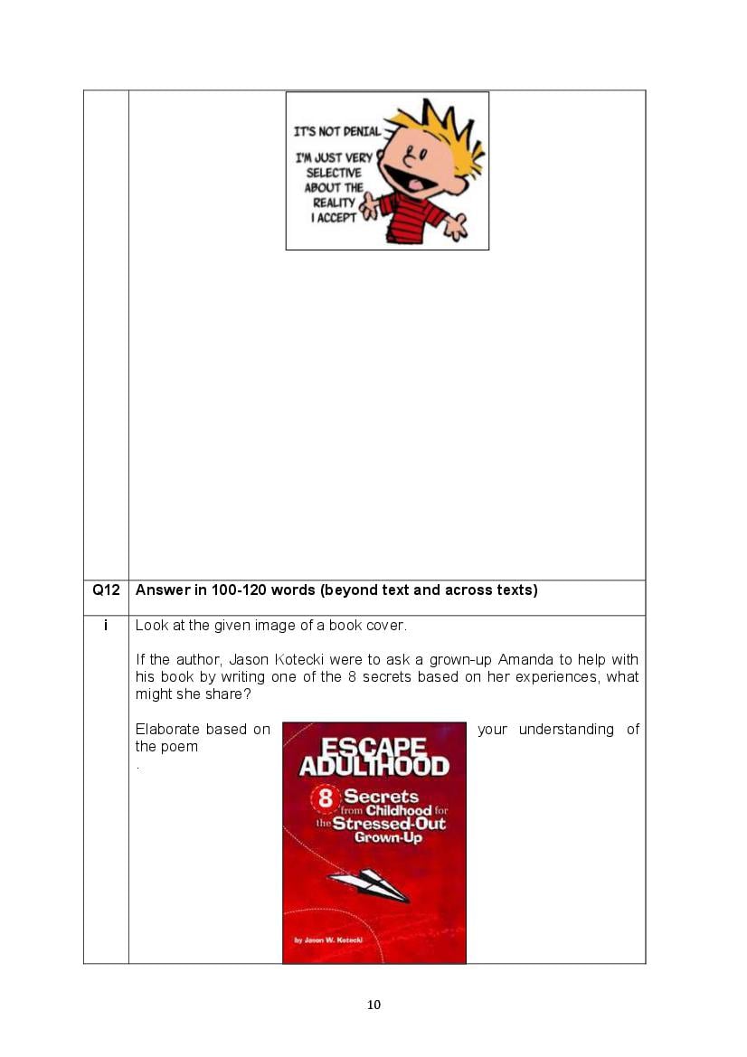 CBSE Class 10 English Question Bank (PDF) – Official CBSE Question Bank