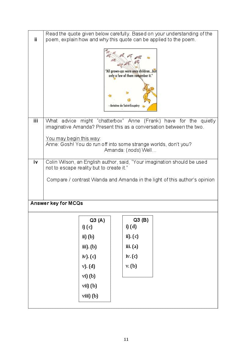 CBSE Class 10 English Question Bank (PDF) – Official CBSE Question Bank