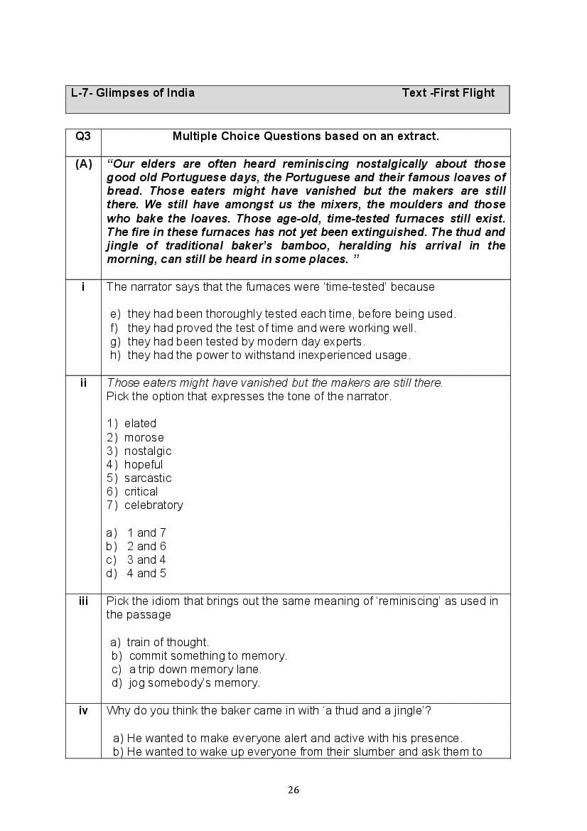 CBSE Class 10 English Question Bank (PDF) – Official CBSE Question Bank