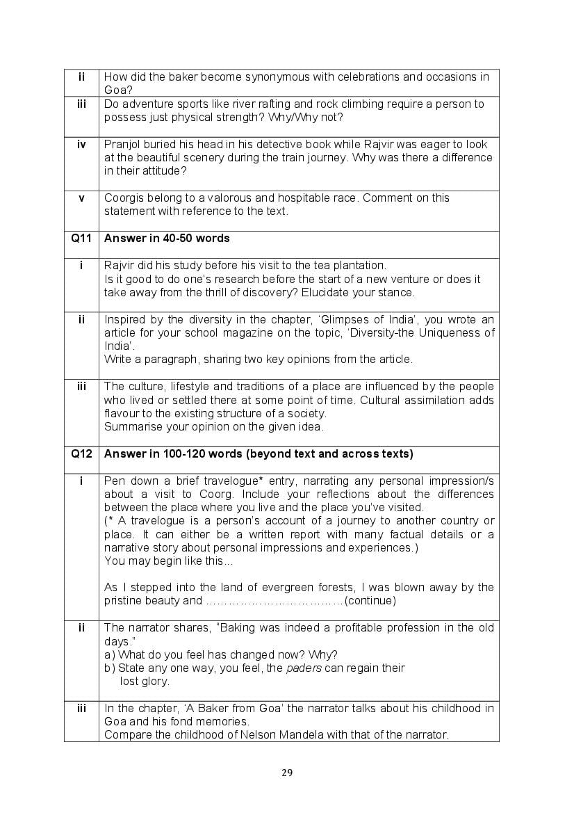 CBSE Class 10 English Question Bank (PDF) – Official CBSE Question Bank