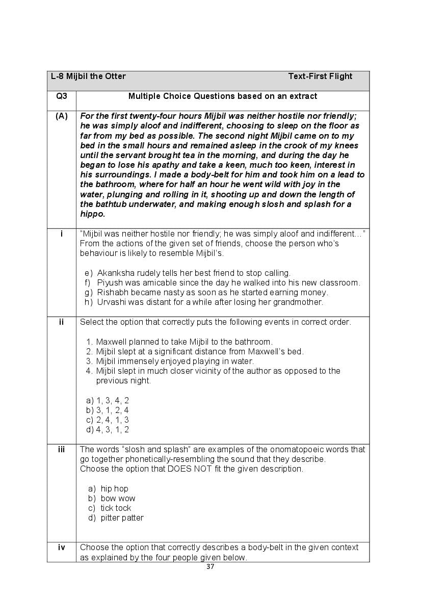 CBSE Class 10 English Question Bank (PDF) – Official CBSE Question Bank
