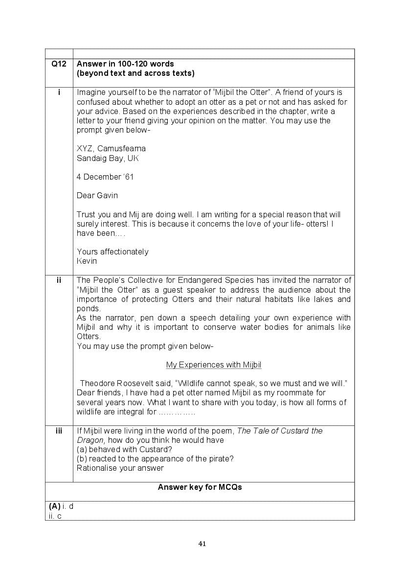 CBSE Class 10 English Question Bank (PDF) – Official CBSE Question Bank