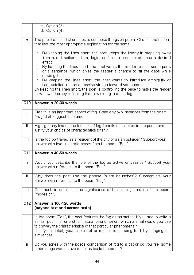 CBSE Class 10 English Question Bank (PDF) – Official CBSE Question Bank