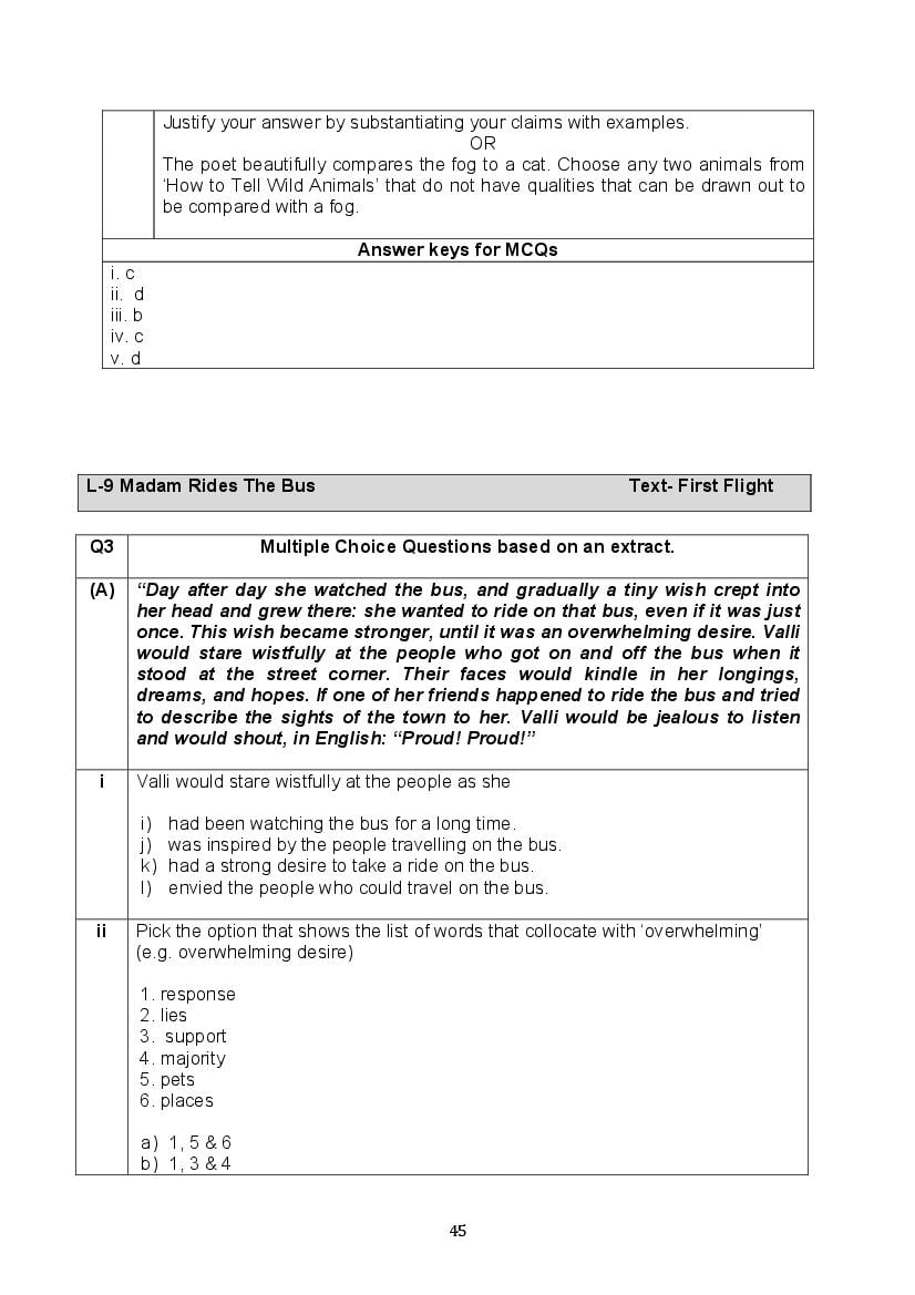 CBSE Class 10 English Question Bank (PDF) – Official CBSE Question Bank