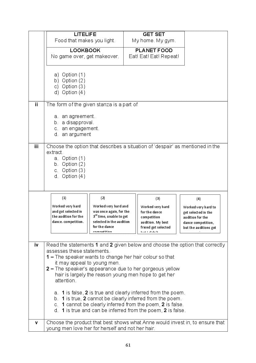 CBSE Class 10 English Question Bank (PDF) – Official CBSE Question Bank