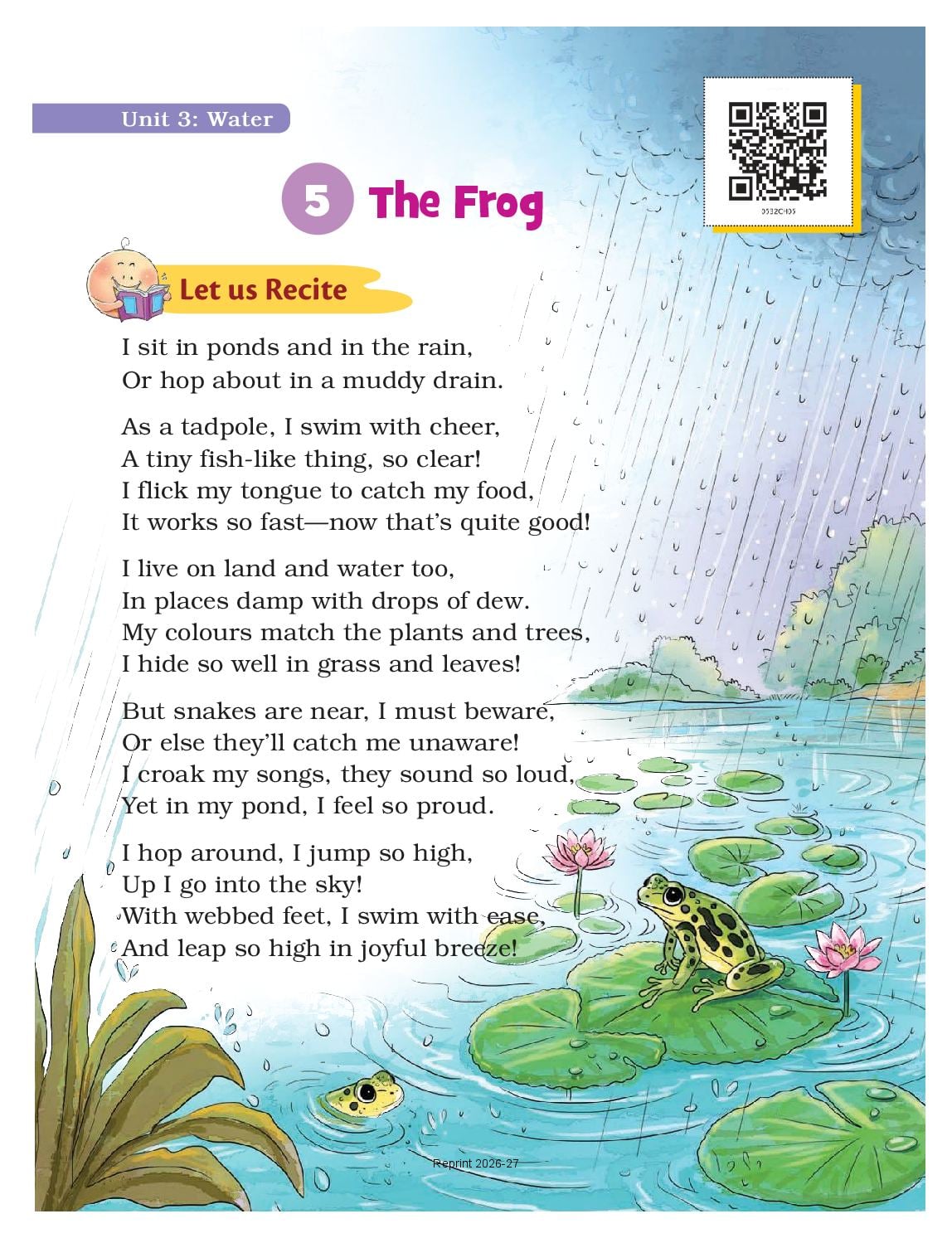 NCERT Book Class 5 English (Santoor) Chapter 5 The Frog - Page 1 of 10